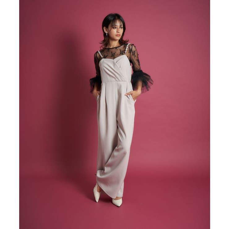 2WAY PEARL STRAP PANTS DRESS | My shawty | 詳細画像10 