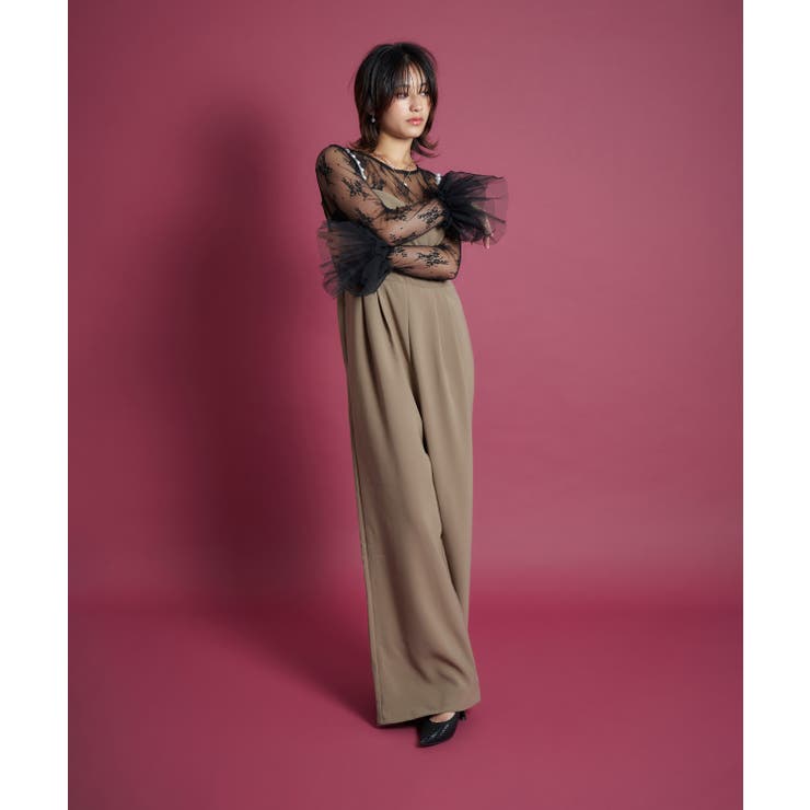 2WAY PEARL STRAP PANTS DRESS | My shawty | 詳細画像5 