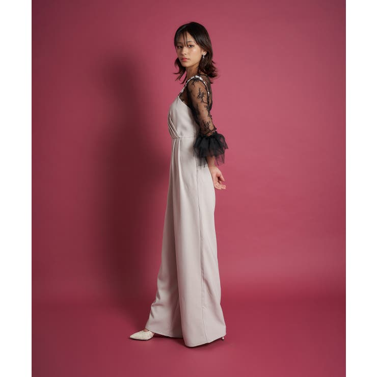 2WAY PEARL STRAP PANTS DRESS | My shawty | 詳細画像9 