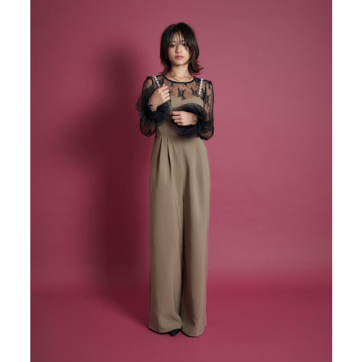 2WAY PEARL STRAP PANTS DRESS | My shawty | 詳細画像2 