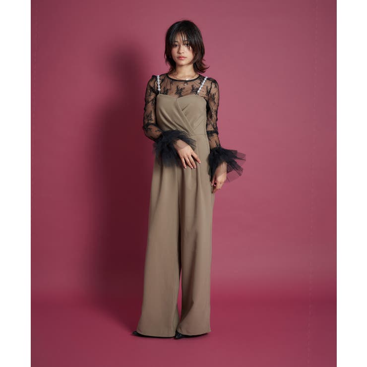 2WAY PEARL STRAP PANTS DRESS | My shawty | 詳細画像4 