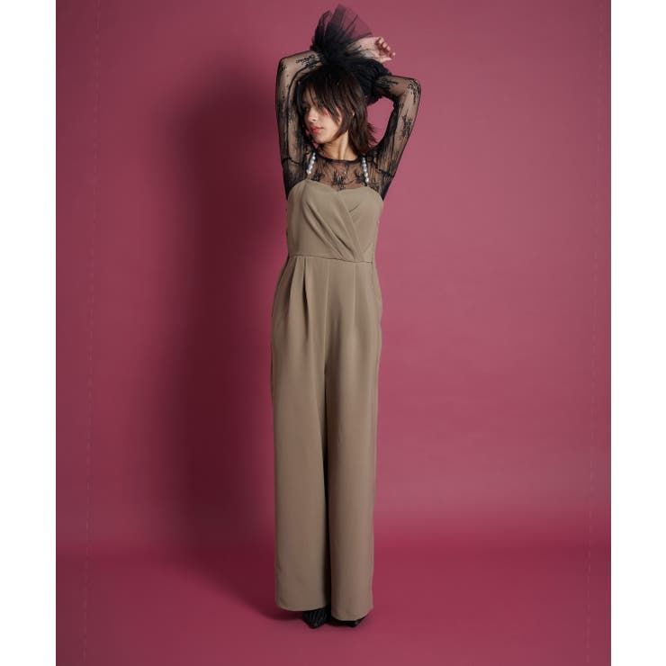 2WAY PEARL STRAP PANTS DRESS | My shawty | 詳細画像3 
