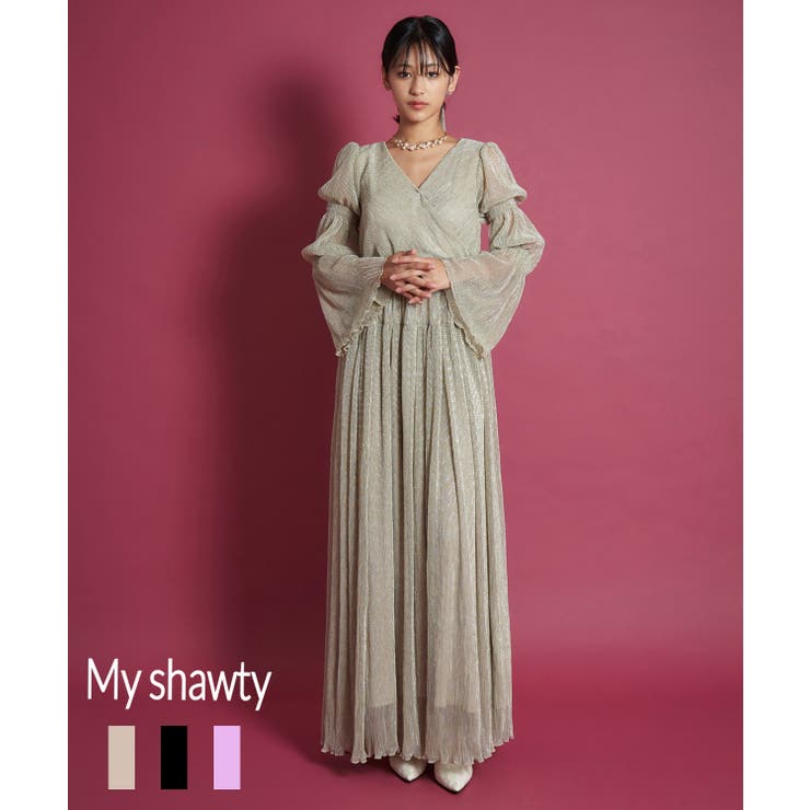 LAME PLEATS DRESS | My shawty | 詳細画像1 