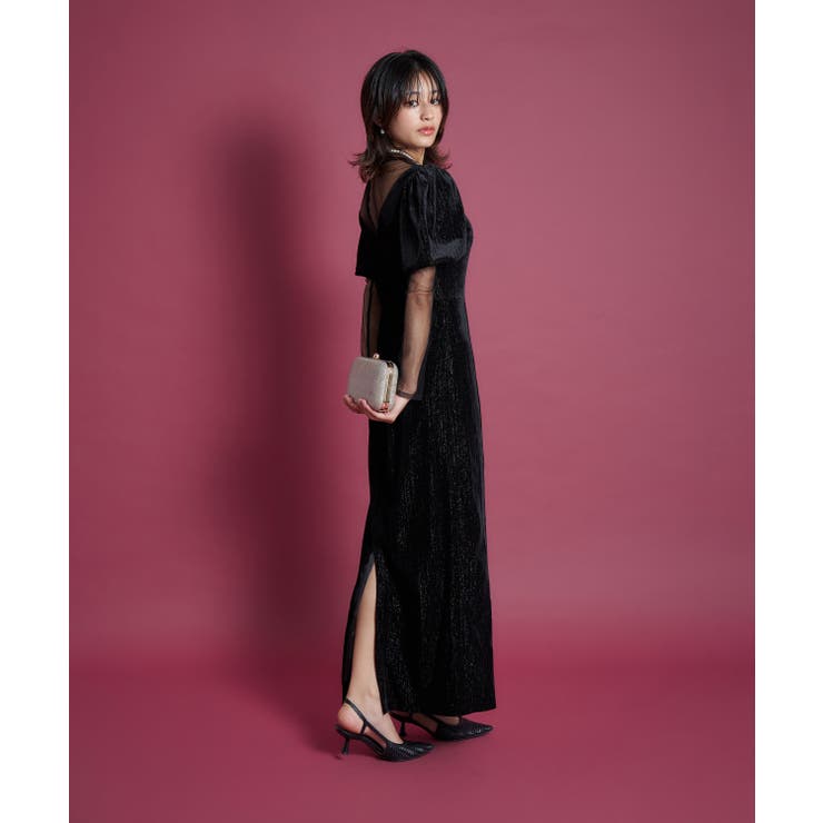 LAME VELVET DRESS | My shawty | 詳細画像6 