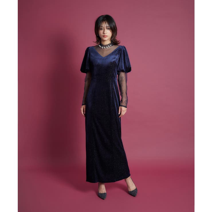 LAME VELVET DRESS | My shawty | 詳細画像2 
