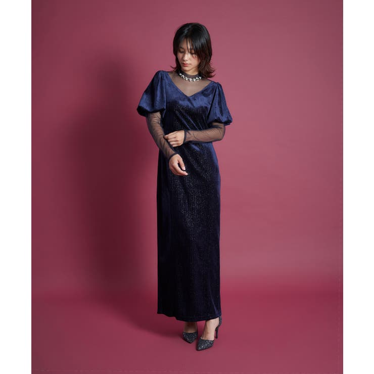 LAME VELVET DRESS | My shawty | 詳細画像3 