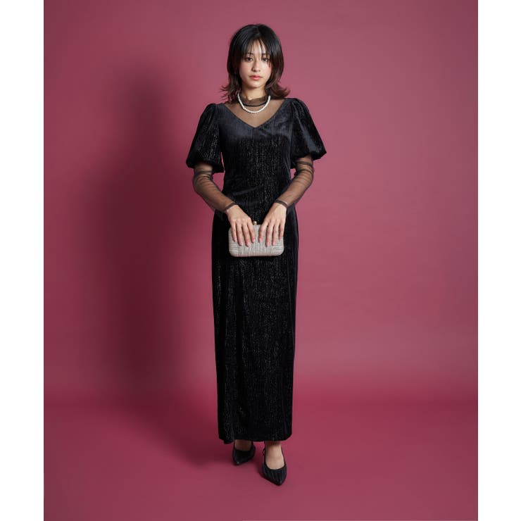 LAME VELVET DRESS | My shawty | 詳細画像5 