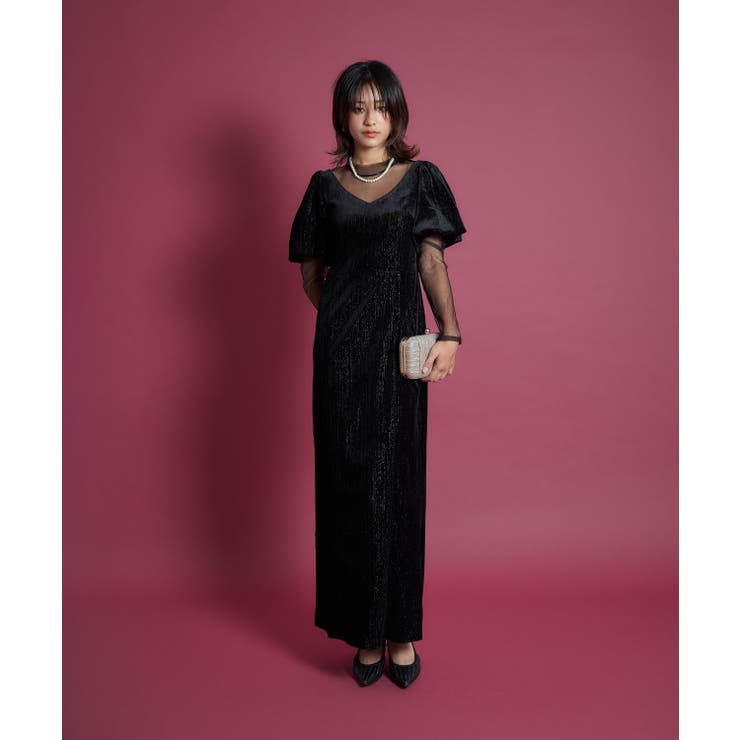 LAME VELVET DRESS | My shawty | 詳細画像8 