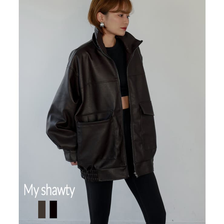 F/LEATHER STAND OVER BLOUSON | My shawty | 詳細画像1 