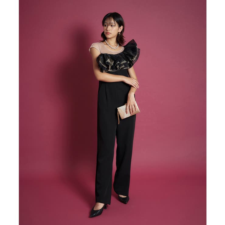 ブラック | TULE MOTIF PANTS DRESS | My shawty