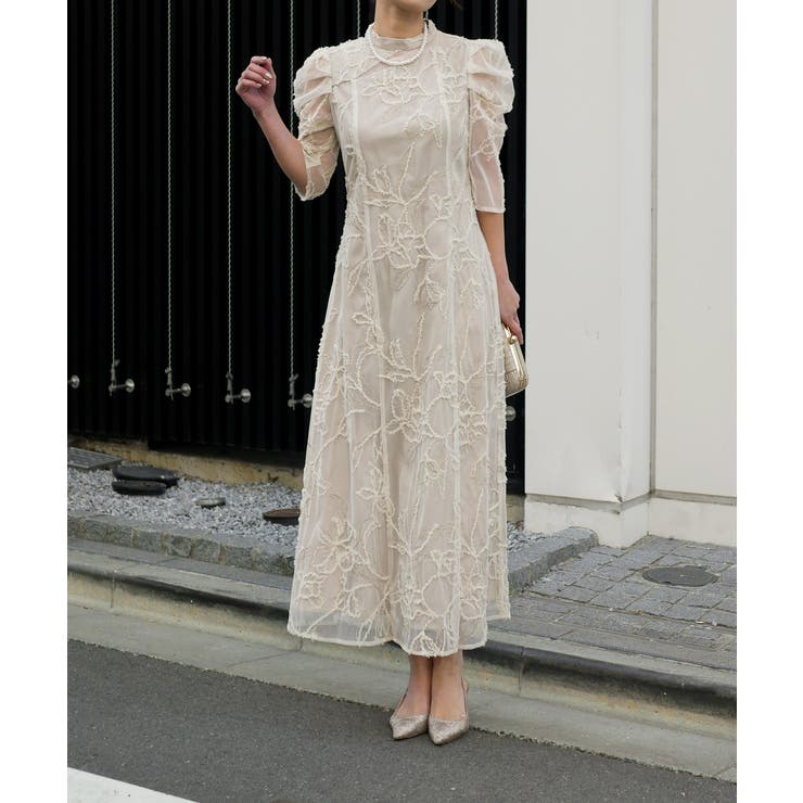 FRINGE LACE FLARE DRESS | My shawty | 詳細画像5 