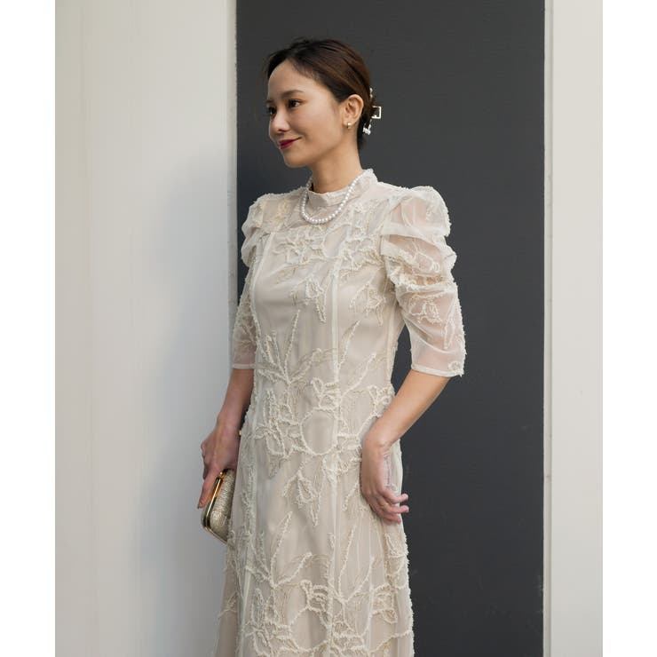FRINGE LACE FLARE DRESS | My shawty | 詳細画像10 