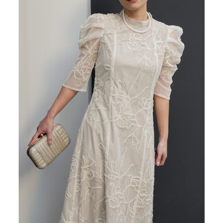 FRINGE LACE FLARE DRESS | My shawty | 詳細画像11 