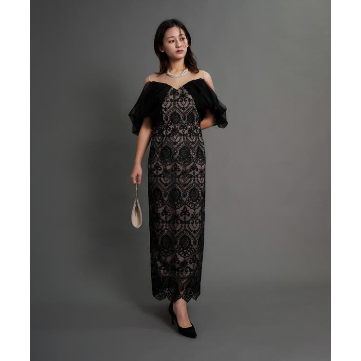 OFFSHOLDER LACE DRESS | My shawty | 詳細画像3 