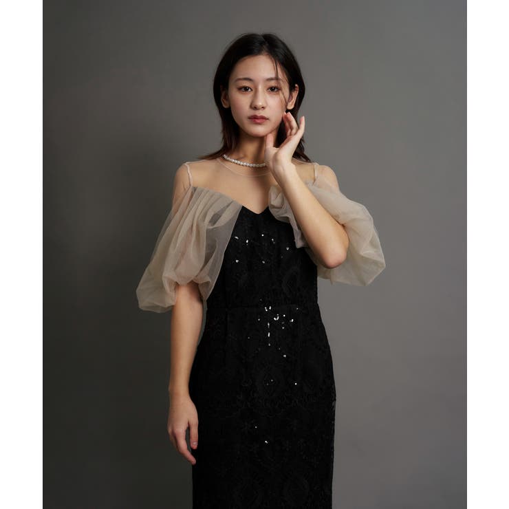 ブラック | OFFSHOLDER LACE DRESS | My shawty