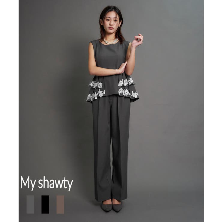 POINT LACE PANTS SET UP | My shawty | 詳細画像1 