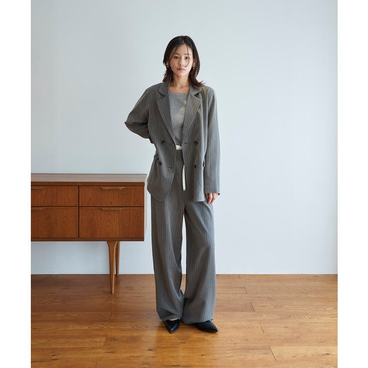 グレー | STRIPE JACKET SET UP | My shawty