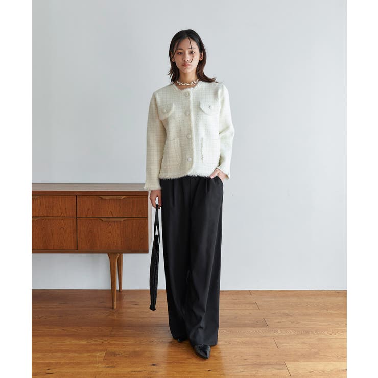 ブラック | TUCK WIDE STRAIGHT PANTS | My shawty