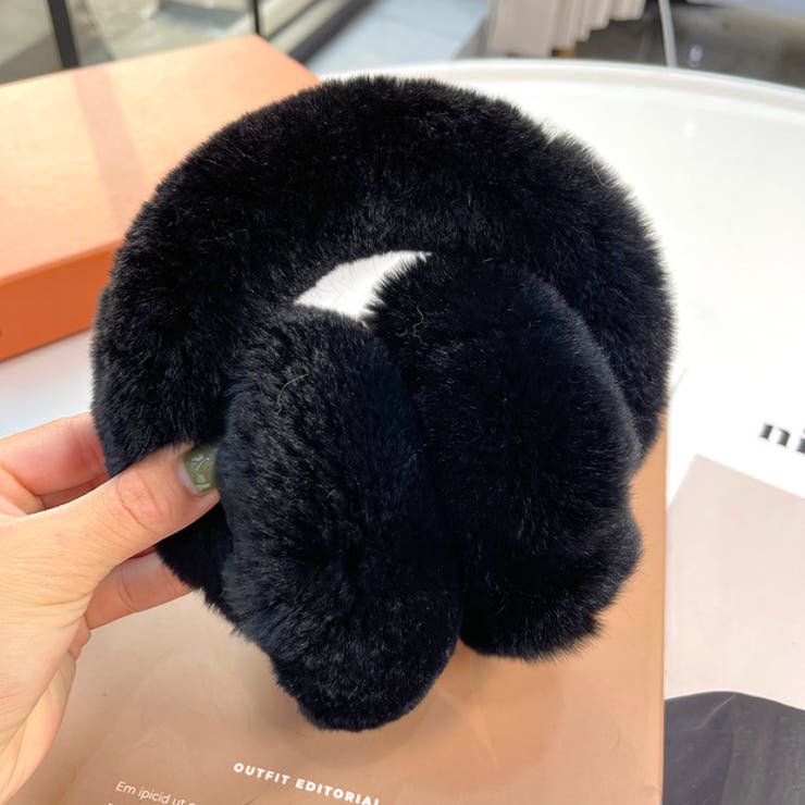 NAIDY ラビットファーふわふわ可愛い暖かたイヤーマフ】[品番