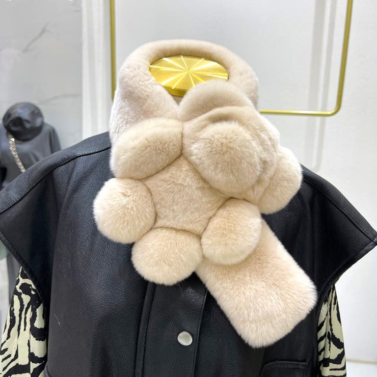 【受注生産品】 NAIDY 可愛すぎるウサギ兎デザインロングふわふわマフラー 小物
