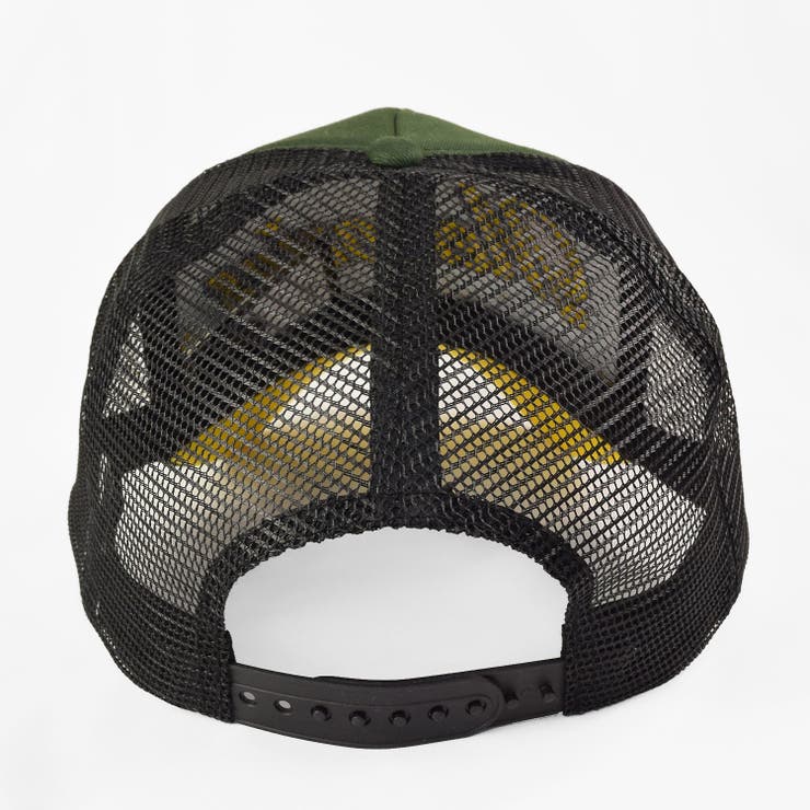 カラー配色 刺繍入り メッシュキャップ