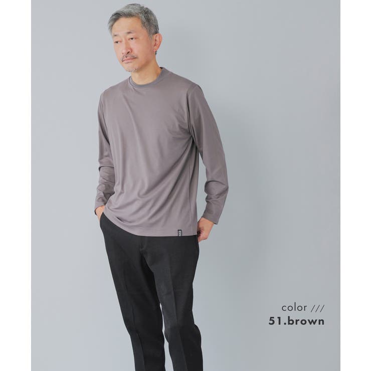 ブラウン | Tシャツ メンズ 長袖 | AWC