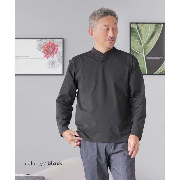 ブラック | Tシャツ メンズ 長袖 | AWC