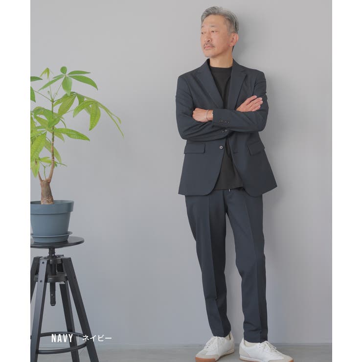 glamb CDawgVA Suit スーツ セットアップ ネイビー L Perfect Suit FActory セットアップ 「上下洗える」WEB限定