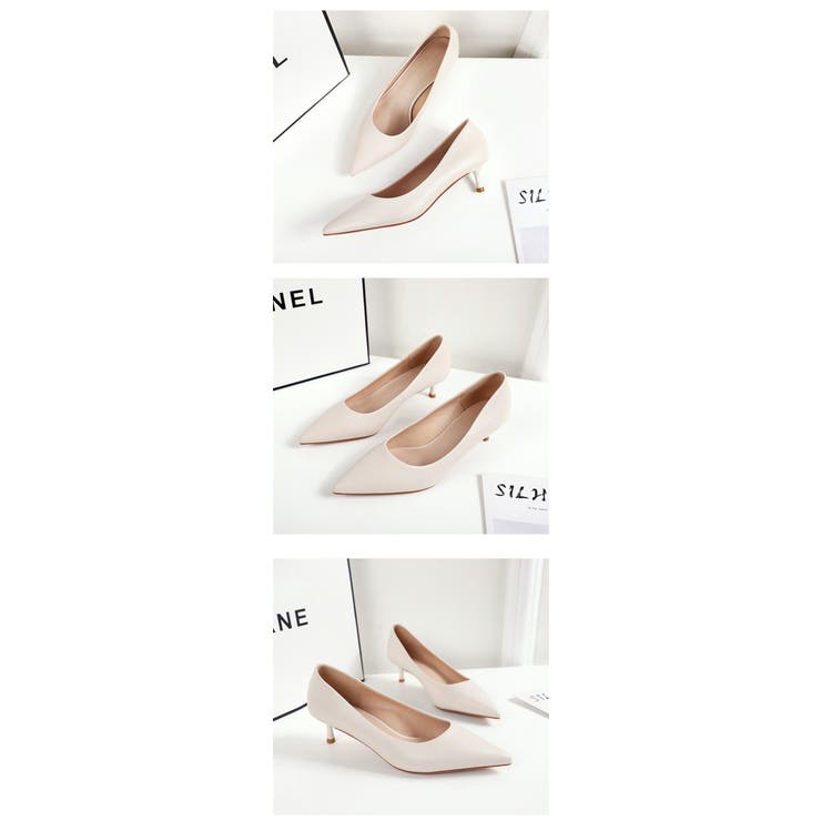 走れる美脚 4.5cm パンプス ローヒール パンプス