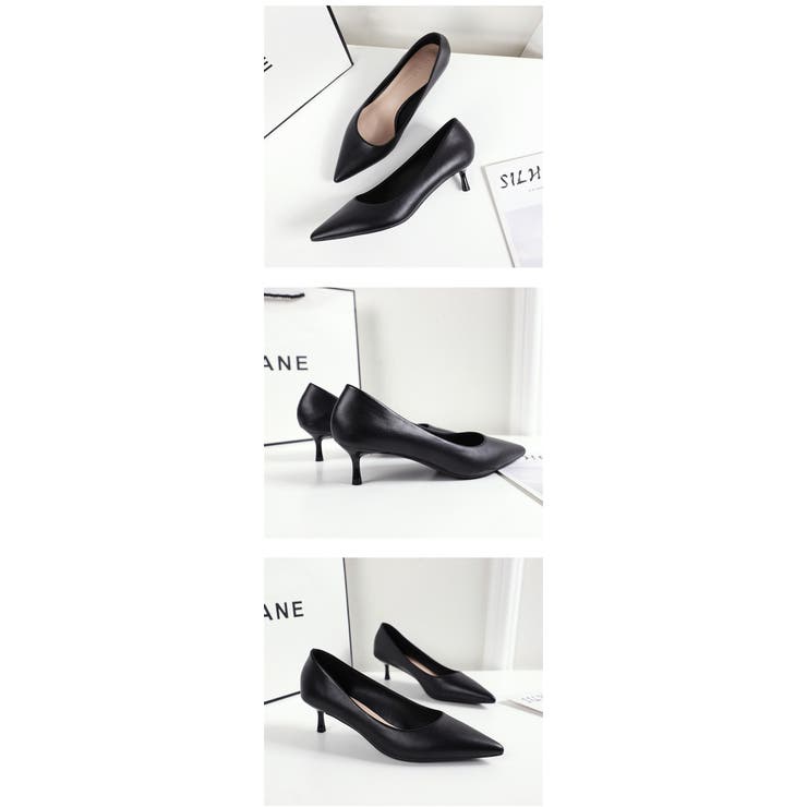走れる美脚 4.5cm パンプス ローヒール パンプス
