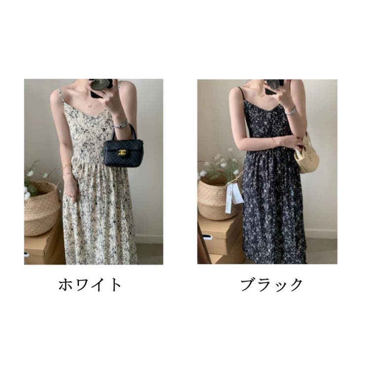 つりスカートワンピース レディースキャミソール ロングワンピ ノースリーブ 気質 着痩せ 無袖 吊りスカート かわいい　花柄 夏 秋 ノースリーブ シンプル ルームウェア 誕生日 プレゼント