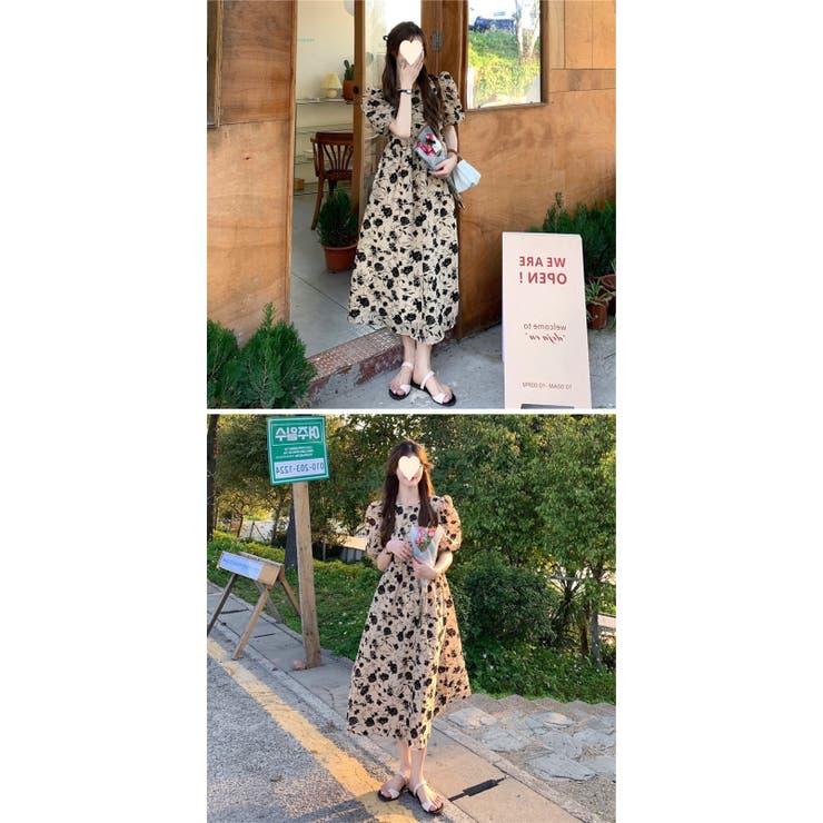 ワンピース 5分袖 Uネック レディース ロング ワンピース 夏 