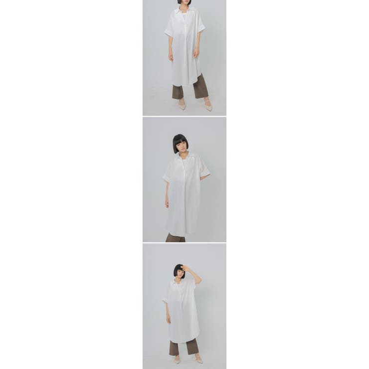 シャツ ワンピース 春夏 きれいめ ワンピース レディース 半袖