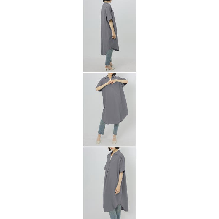 シャツ ワンピース 春夏 きれいめ ワンピース レディース 半袖