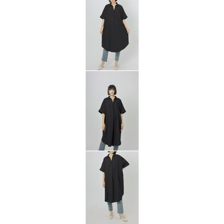 シャツ ワンピース 春夏 きれいめ ワンピース レディース 半袖