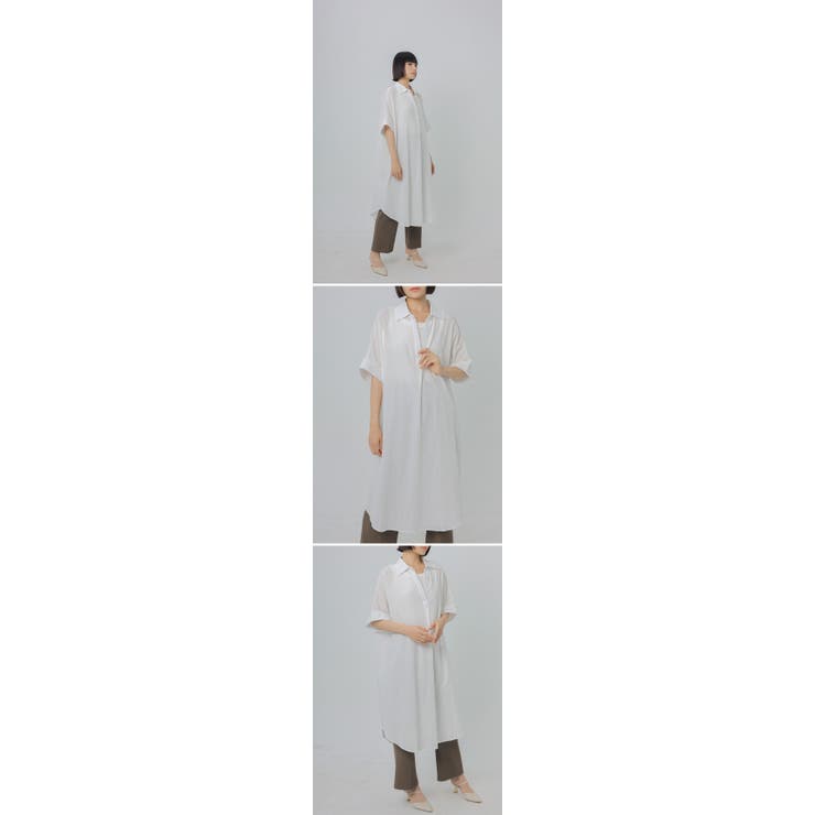シャツ ワンピース 春夏 きれいめ ワンピース レディース 半袖