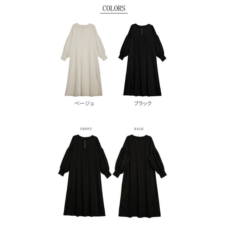 商品画像：Y's ワイズ GENDER NEUTRAL ハーフジップ フリルワンピース 黒 3