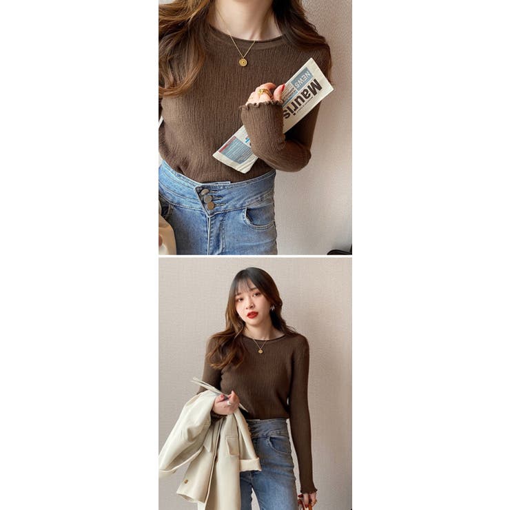 注目ショップ ニット トップス インナー[品番：NWGW0001593]｜NEWGIRL トップス