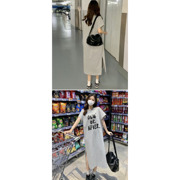 T-シャツワンピース ロング丈 マキシ丈 半袖 レディース ゆったり カジュアル 丸首 大人 プリント T-シャツ ひんやり 大きいサイズ ワンピース