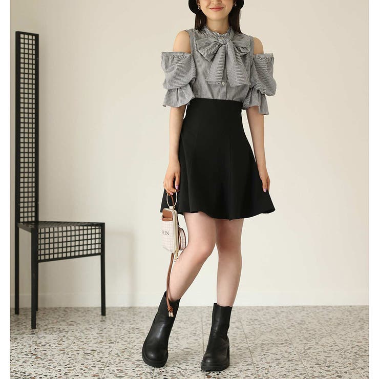 one after another】レースアップフレアミニ[品番：NCLW0009494]｜NICE