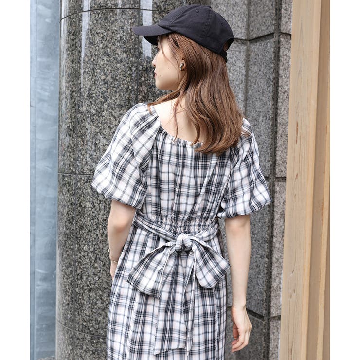 アソートBackリボンワンピ[品番：NCLW0008520]｜NICE CLAUP / OLIVE