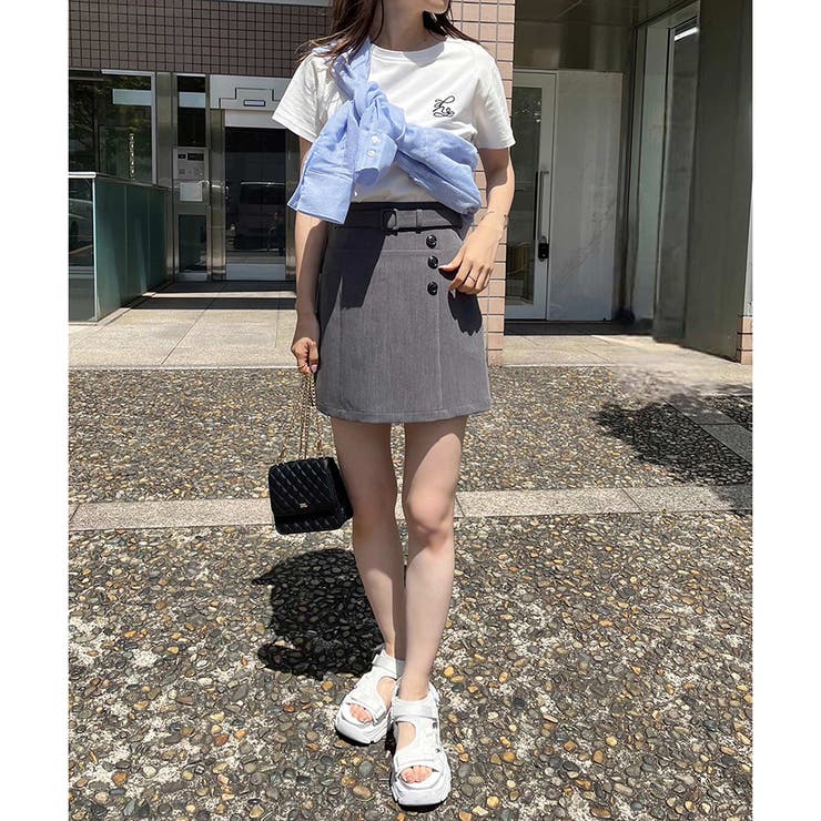 one after another】ボタンハイウエストスカート[品番：NCLW0010645