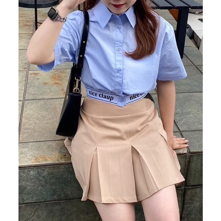 【one after another】ベルト付きプリーツミニスカート | NICE CLAUP / OLIVE des OLIVE　OUTLET | 詳細画像4 