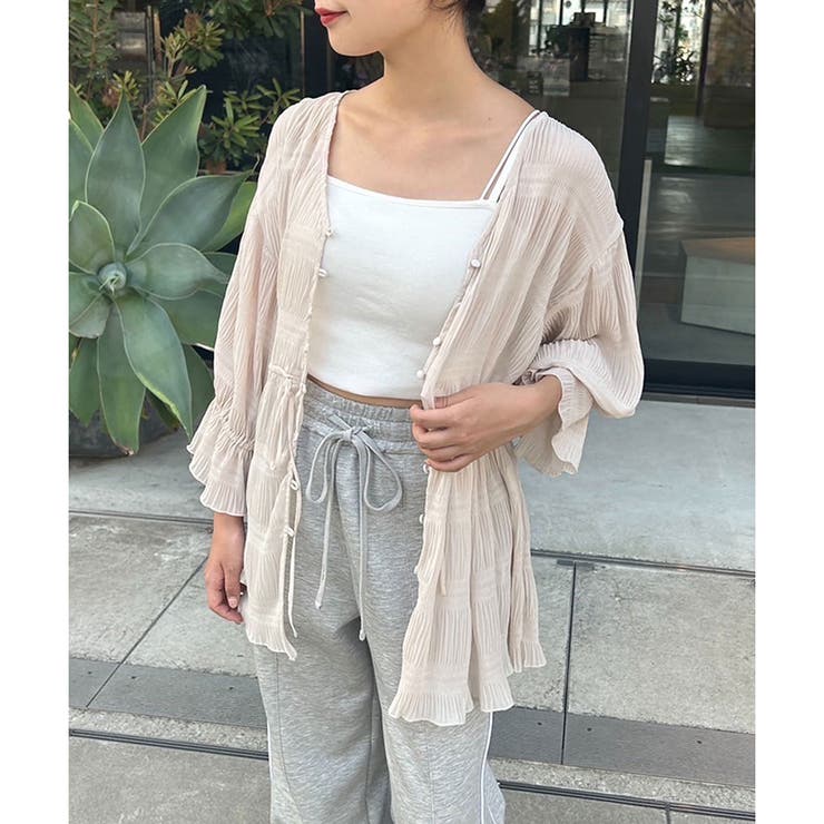 プリーツプリーズme カリフラワー　カーディガン／チュニック／羽織りもの プリーツプリーズme カリフラワー カーディガン／チュニック／羽織り