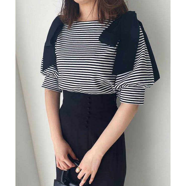 one after another】肩リボン半袖Tops[品番：NCLW0010316]｜NICE