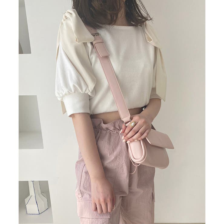 one after another】肩リボン半袖Tops[品番：NCLW0010316]｜NICE