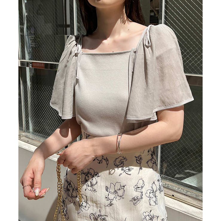 one after another】フレア袖異素材トップス[品番：NCLW0010525]｜NICE