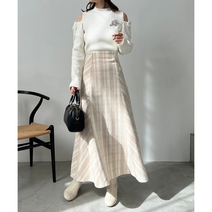 チェックロングスカート[品番：NCLW0011961]｜NICE CLAUP / OLIVE des