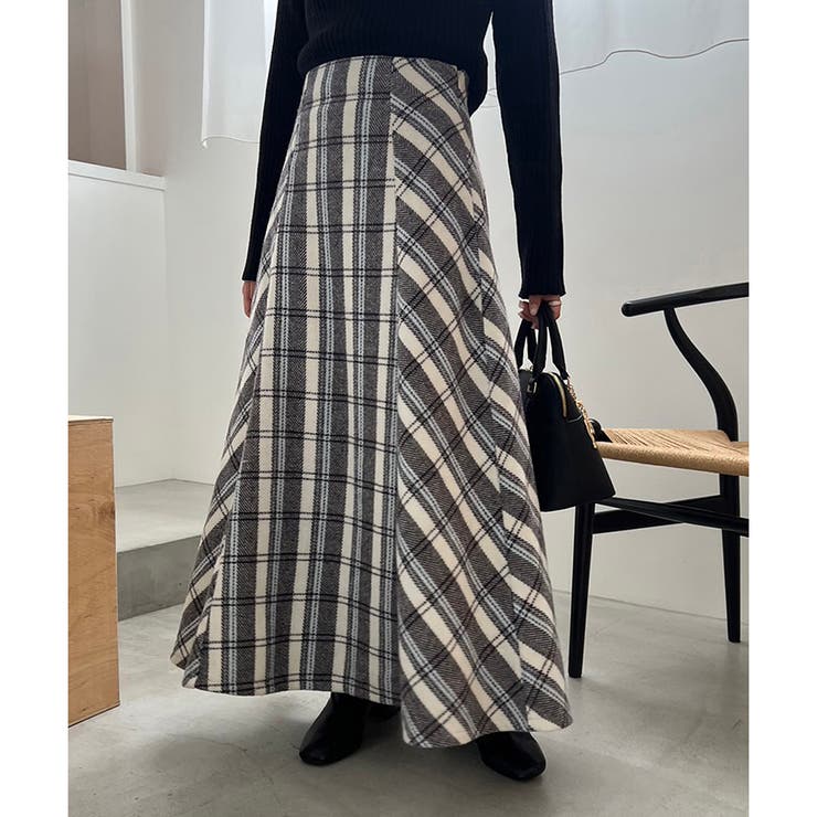 チェックロングスカート[品番：NCLW0011961]｜NICE CLAUP / OLIVE des