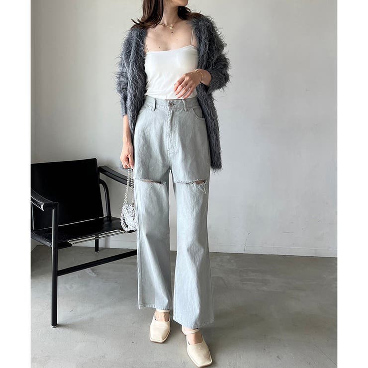 one after another】S・Mサイズ展開/カッティングデニム[品番